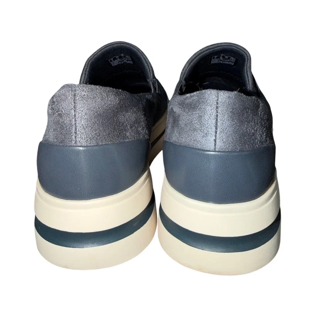 Clarks Cloud-steppers Audreigh Eve 7.5‎ M  Blue Slip On Platform Sneakers